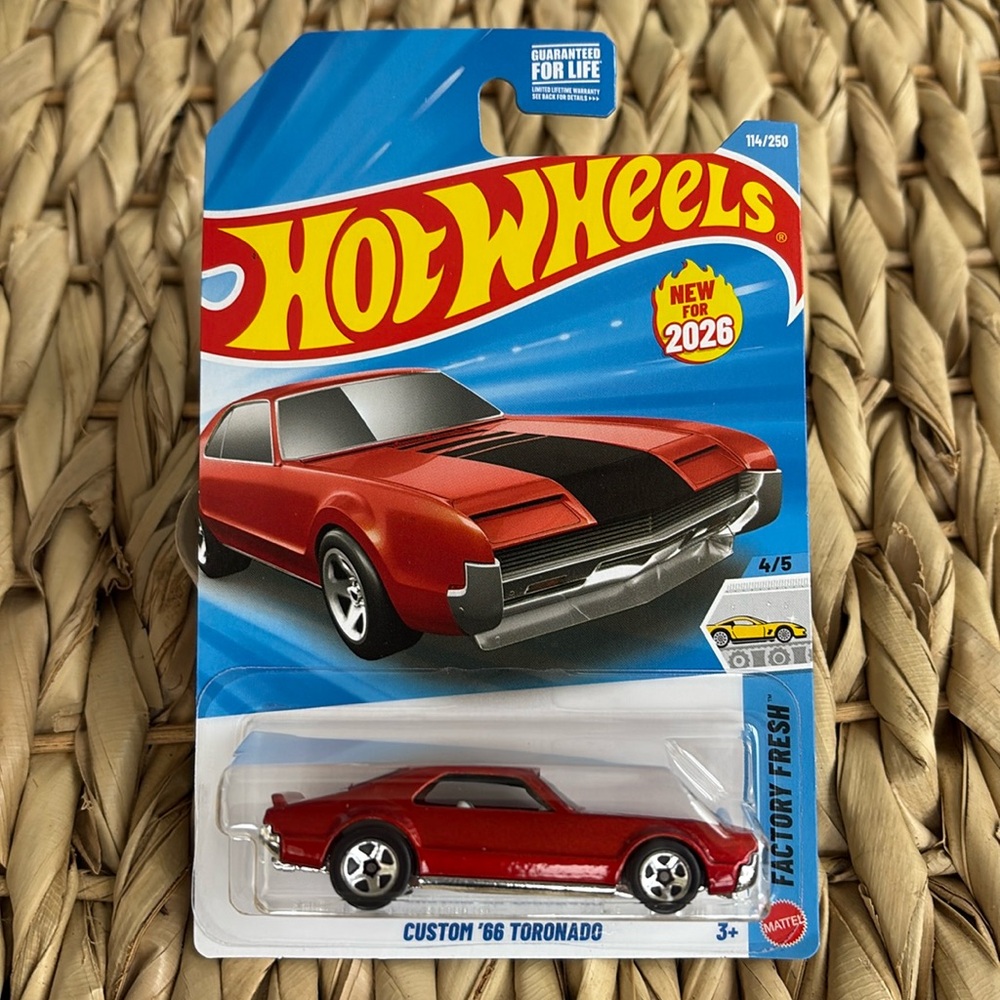 Custom 66 Red Oldsmobile Toronado 1966 Car Hot Wheels Hotwheels New 2026